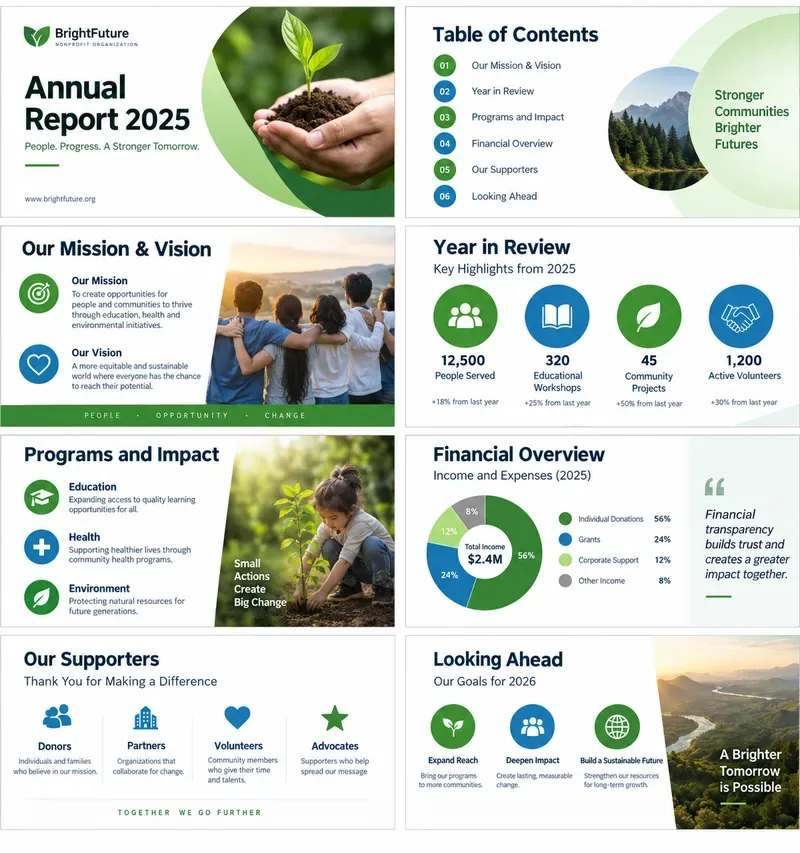 Nonprofit Annual Report PowerPoint Template: Free Download and Practical Slide Guide