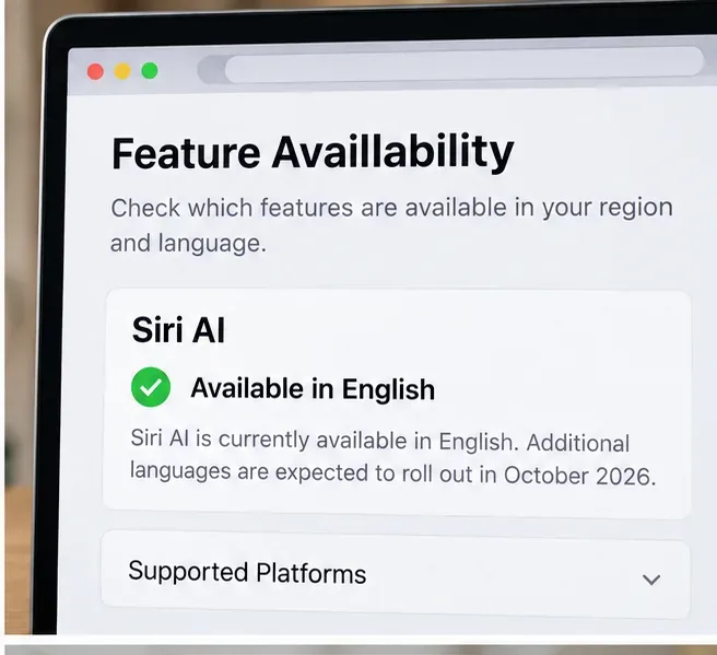 Siri AI language rollout in October 2026: how to check availability before changing settings